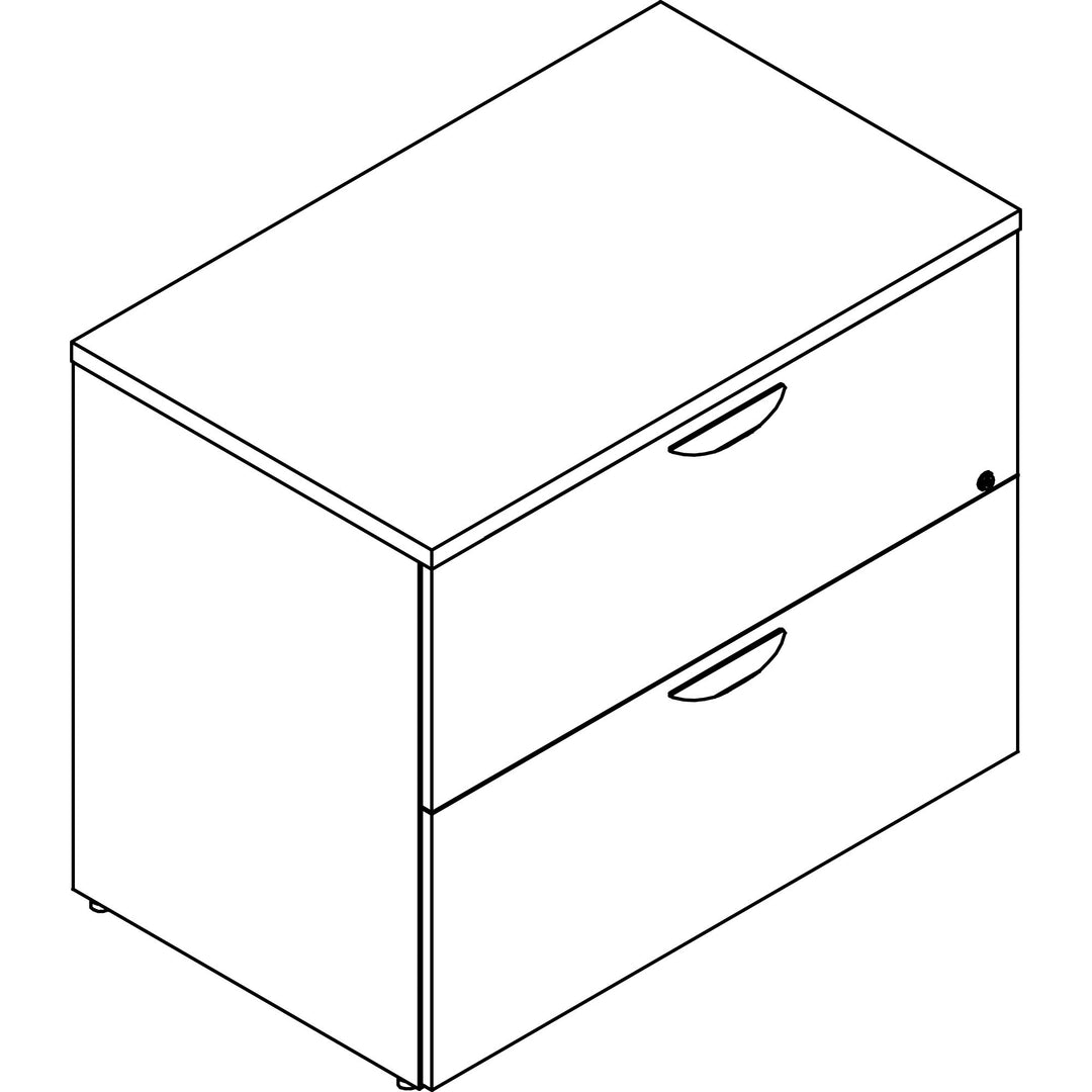 Image of Lorell Lateral File, 2 Drawers, 36"Wx22"Dx29"H, Gray Elm