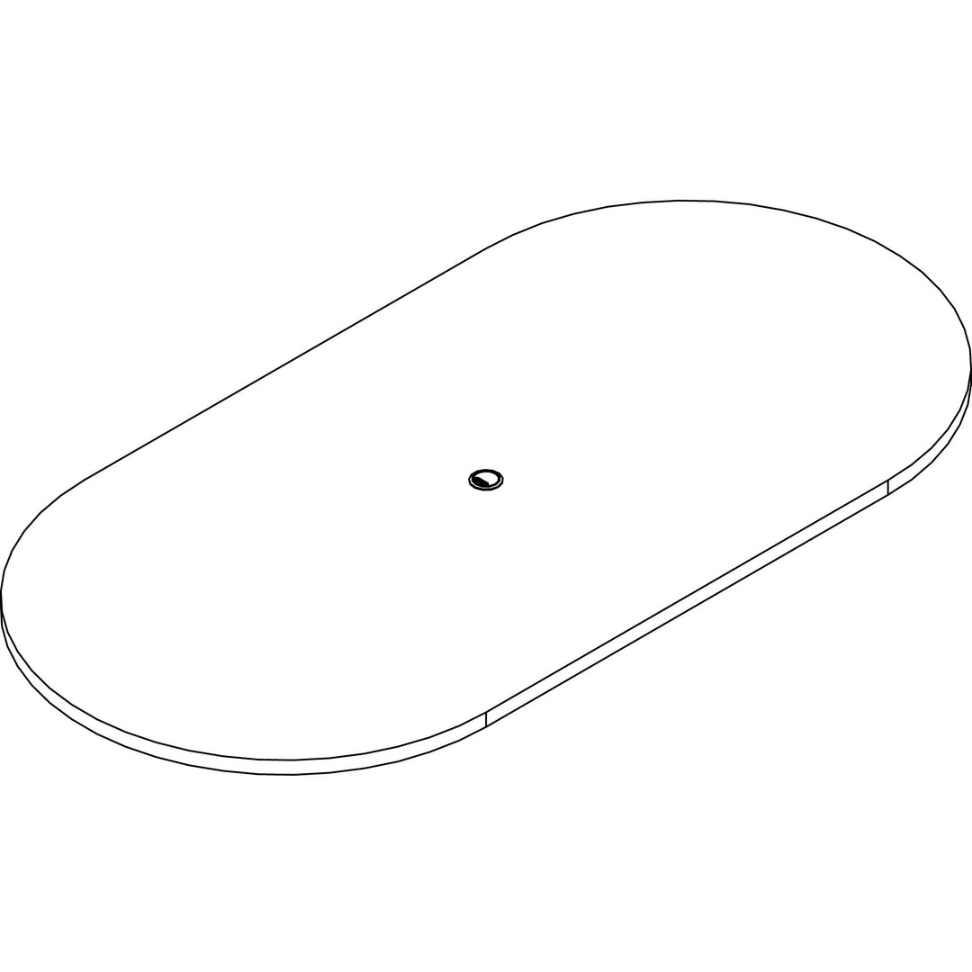 Image of Lorell Tabletop, Racetrack, Standalone, 96"x48"x1-1/2", Gray Elm