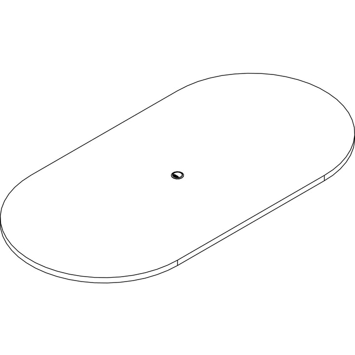 Image of Lorell Tabletop, Racetrack, Standalone, 96"x48"x1-1/2", Gray Elm