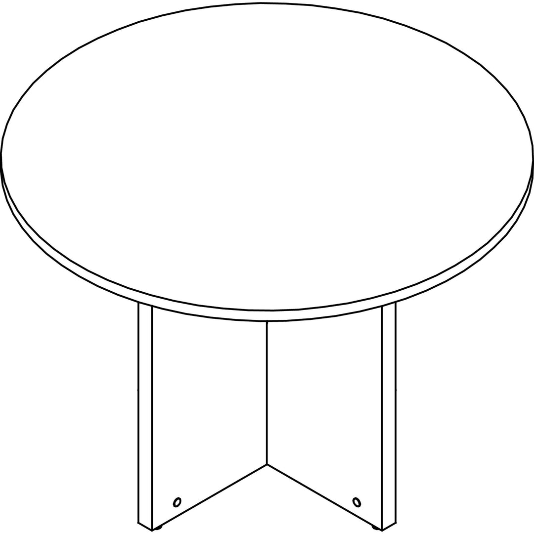 Image of Lorell Conference Table,Round Top,42"Dia x 1"Thick x 29"H,Gray Elm