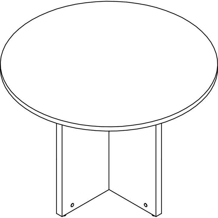Image of Lorell Conference Table,Round Top,42"Dia x 1"Thick x 29"H,Gray Elm