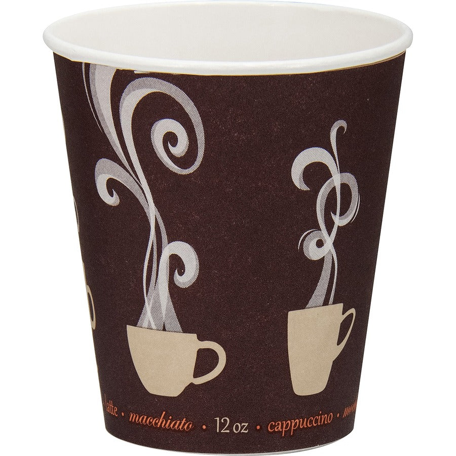 Image of Solo DWTG12STCT ThermoGuard 12 oz Double Walled Paper Hot Cups, 12 fl oz, Multi, Paper, Polyethylene, Hot Drink, Beverage, 30/Bag, 20 / Carton