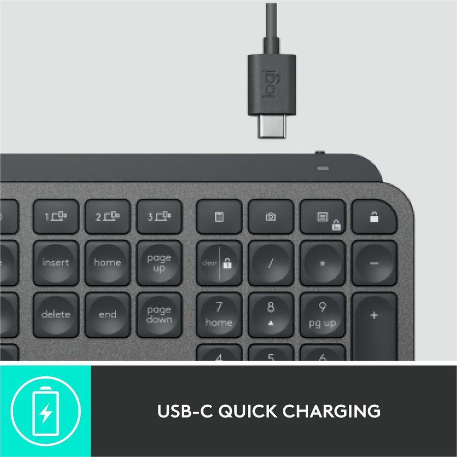 Image of Logitech® MX Keys for Business Wireless Keyboard, Graphite