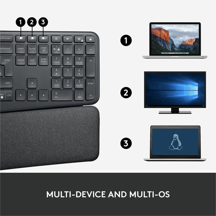 Image of Logitech® Ergo K860 Split Keyboard for Business, Graphite