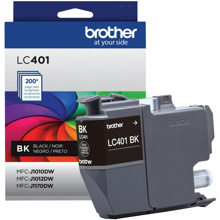 Image of Brother LC401BKS Ink Cartridge, 200 Pages, 1 Each