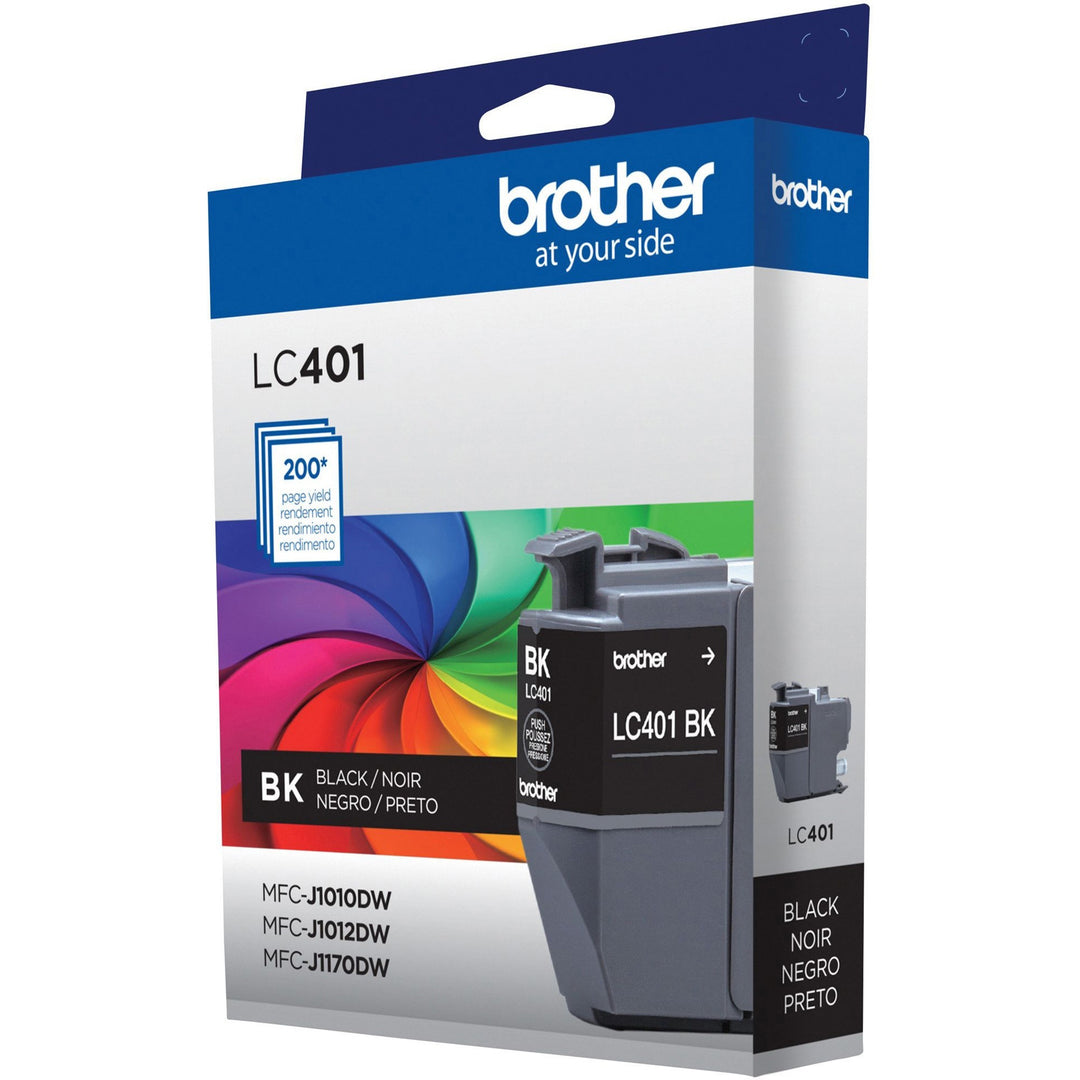 Image of Brother LC401BKS Ink Cartridge, 200 Pages, 1 Each