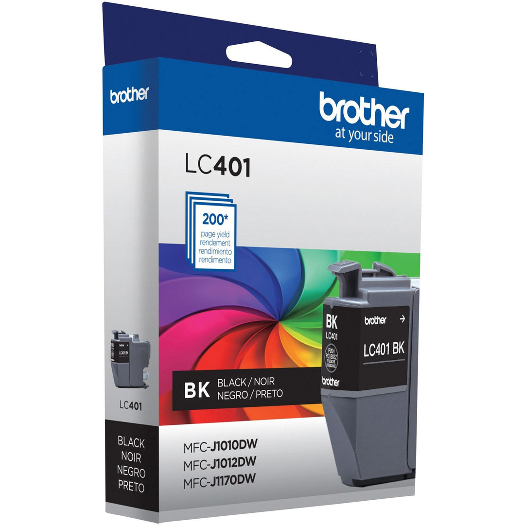 Image of Brother LC401BKS Ink Cartridge, 200 Pages, 1 Each