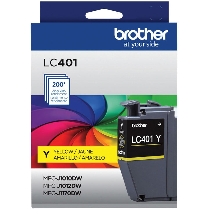 Image of Brother LC401YS Ink Cartridge, 200 Pages, 1 Each