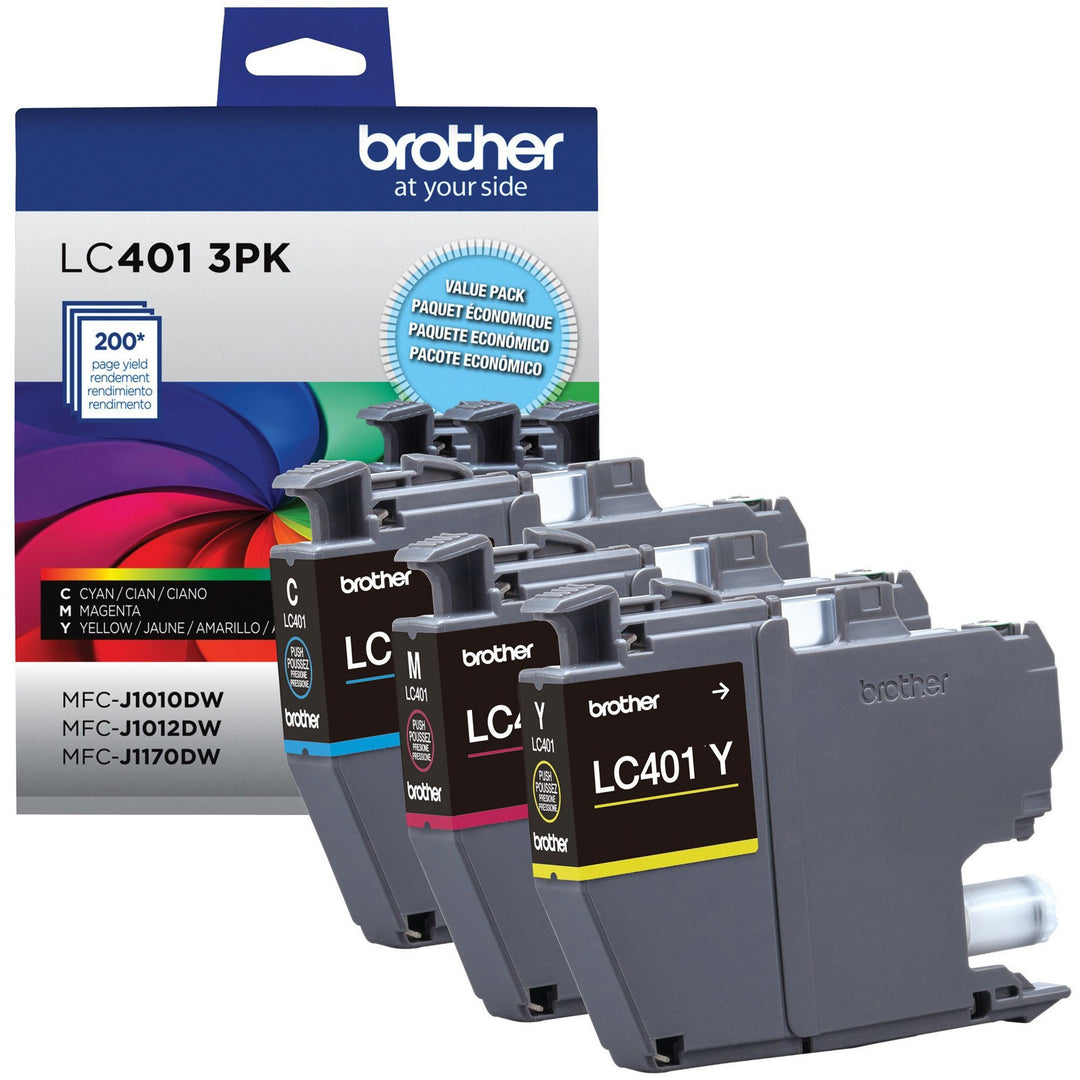 Image of Brother LC4013PKS 3-Pack Ink Cartridges, 200 Pages, 3 / Pack
