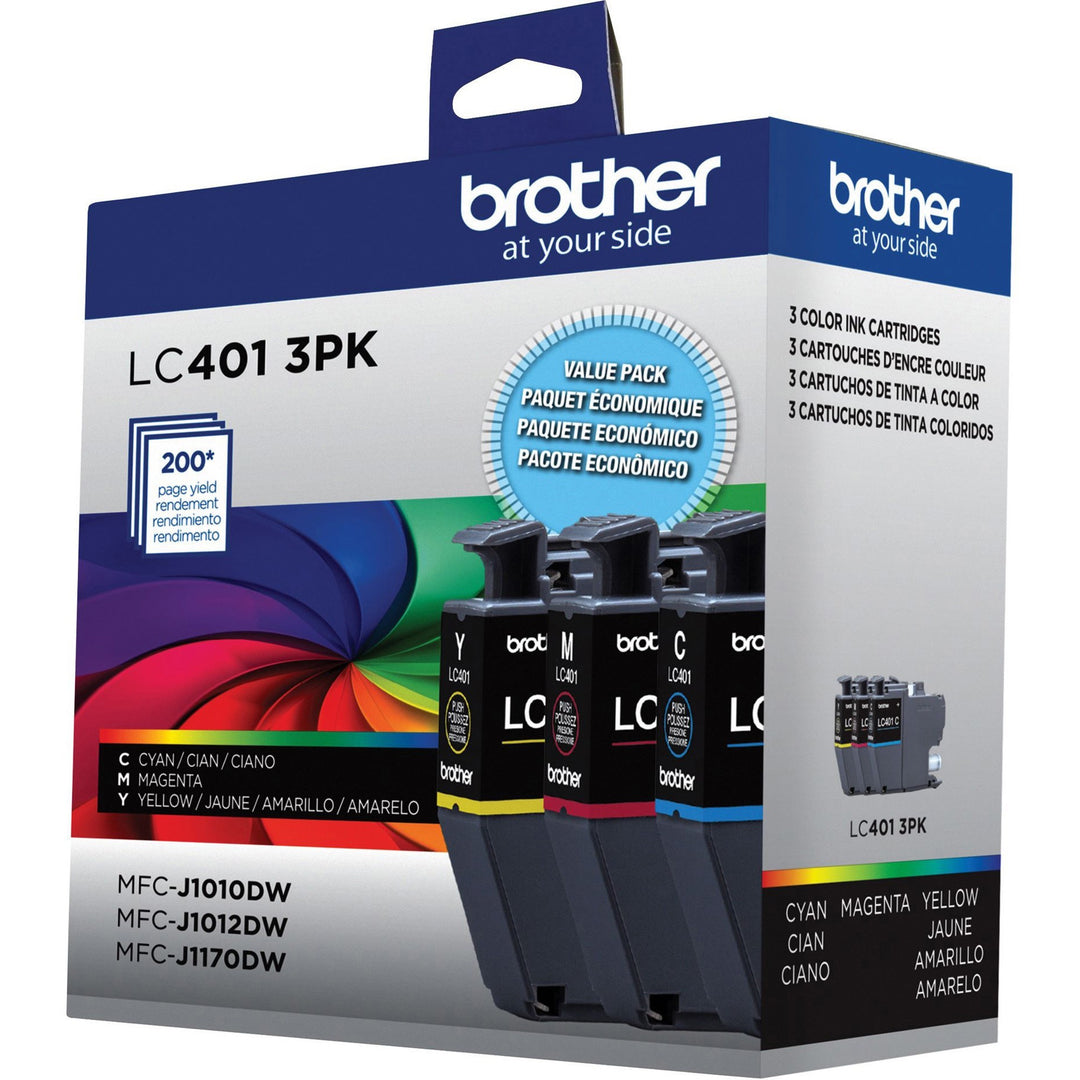 Image of Brother LC4013PKS 3-Pack Ink Cartridges, 200 Pages, 3 / Pack
