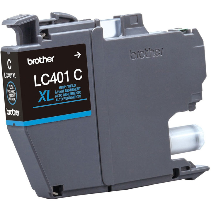 Image of Brother LC401XLCS LC401XLC Cyan Ink Cartridge, 500 Pages, 1 Each