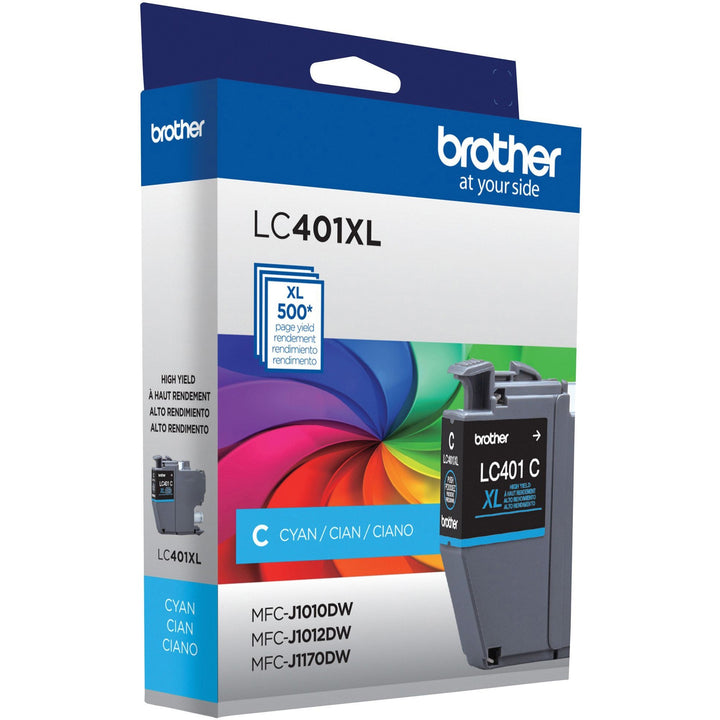 Image of Brother LC401XLCS LC401XLC Cyan Ink Cartridge, 500 Pages, 1 Each