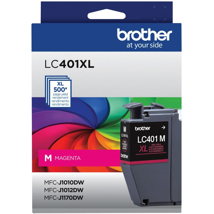 Image of Brother LC401XLMS LC401XLM Magenta Ink Cartridge, 500 Pages, 1 Each
