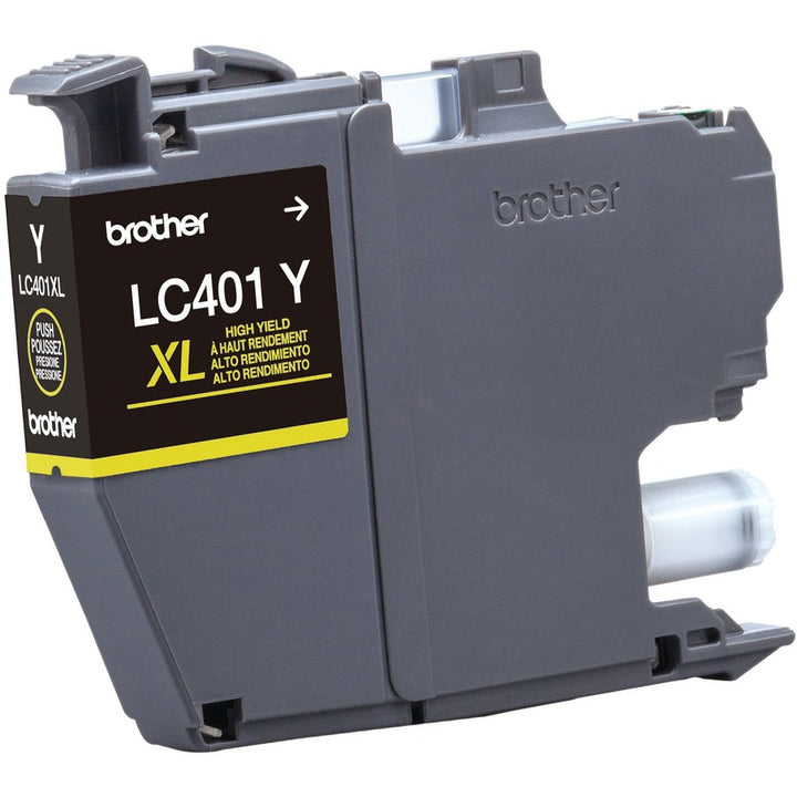 Image of Brother LC401XLYS LC401XLY Yellow Ink Cartridge, 500 Pages, 1 Each