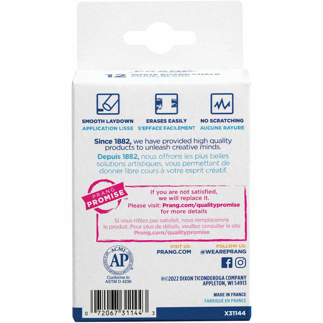 Image of Dixon® Chalk Sticks,3-1/4"x3/8",12/BX,6BX/PK,2PK/BD,12BD/CT,WE