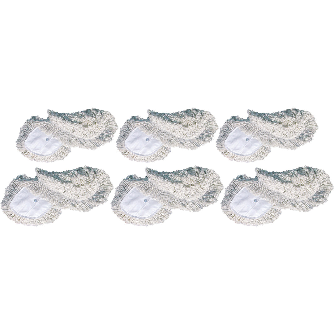 Image of Genuine Joe Dust Mophead Refill,Blended Yarn,60"x5",6/CT,White