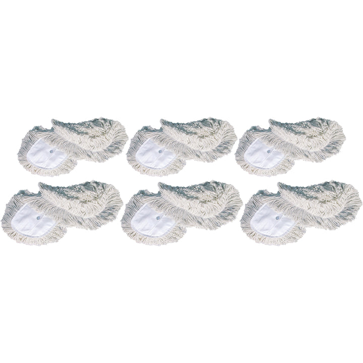Image of Genuine Joe Dust Mophead Refill,Blended Yarn,60"x5",6/CT,White