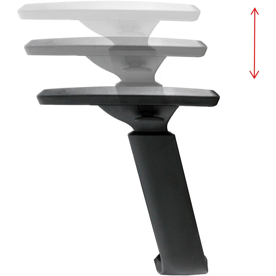 Image of Lorell High-Back Chair,w/Headrest,Mesh,28-3/8"x30-3/4",49-1/4",BK