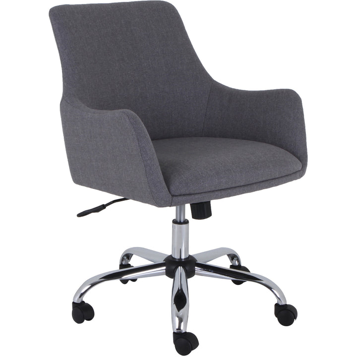 Image of Lorell Task Chair, Fabric, 25-5/8"x27-3/4"x32-7/8" to 36-3/4", Gray