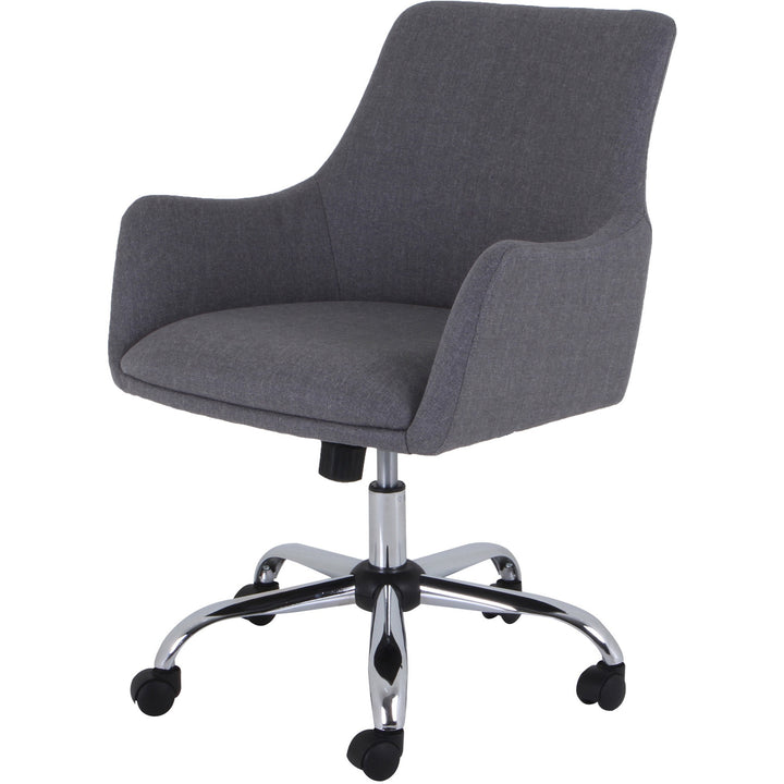 Image of Lorell Task Chair, Fabric, 25-5/8"x27-3/4"x32-7/8" to 36-3/4", Gray