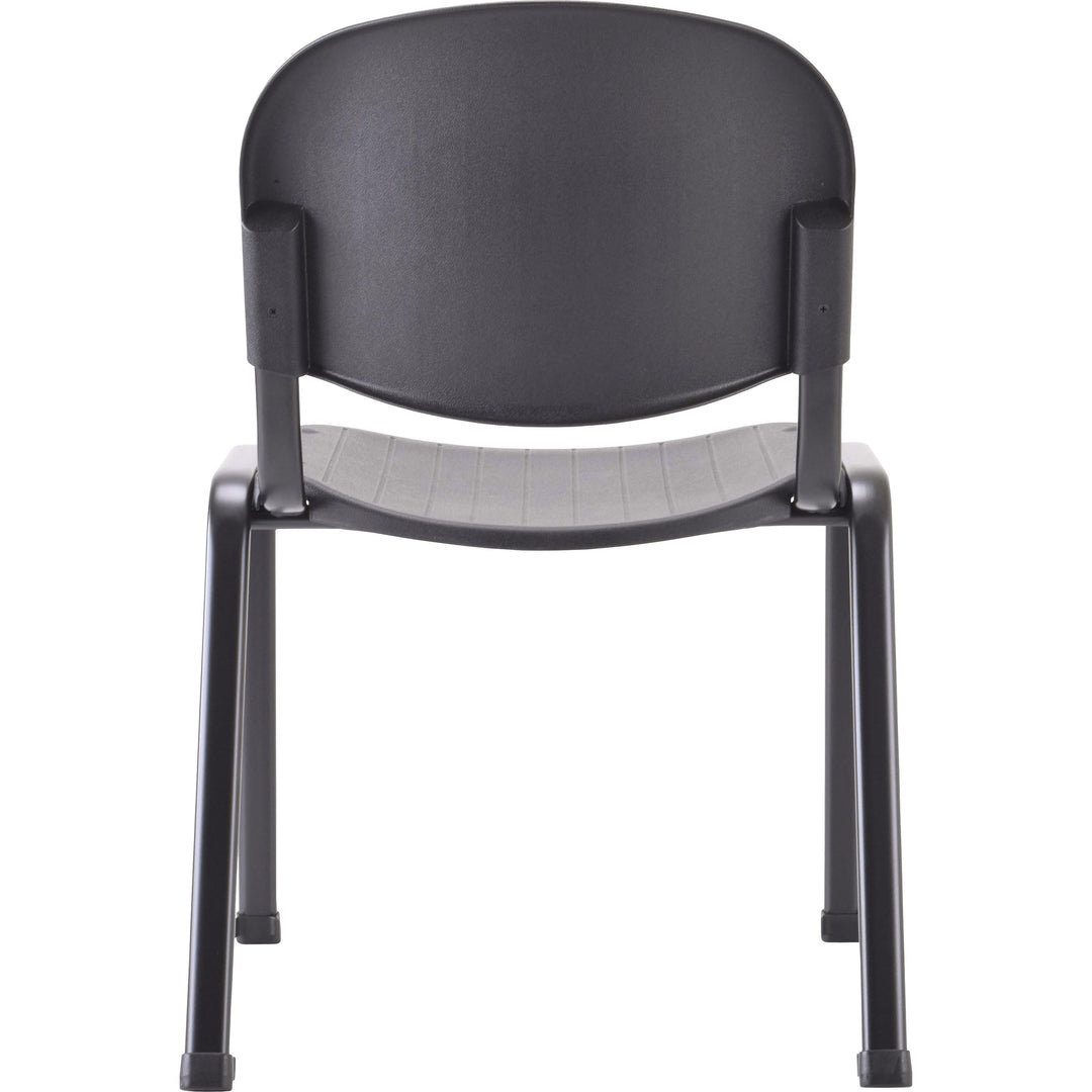 Image of Lorell Stack Chair,Poly/Metal,21-5/8"x23-1/4"x31-7/8",4/CT,BK