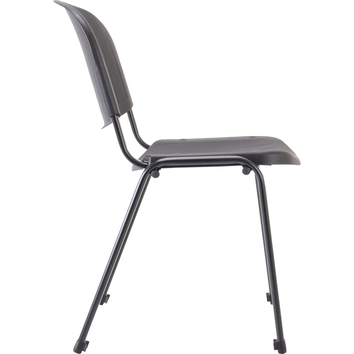 Image of Lorell Stack Chair,Poly/Metal,21-5/8"x23-1/4"x31-7/8",4/CT,BK