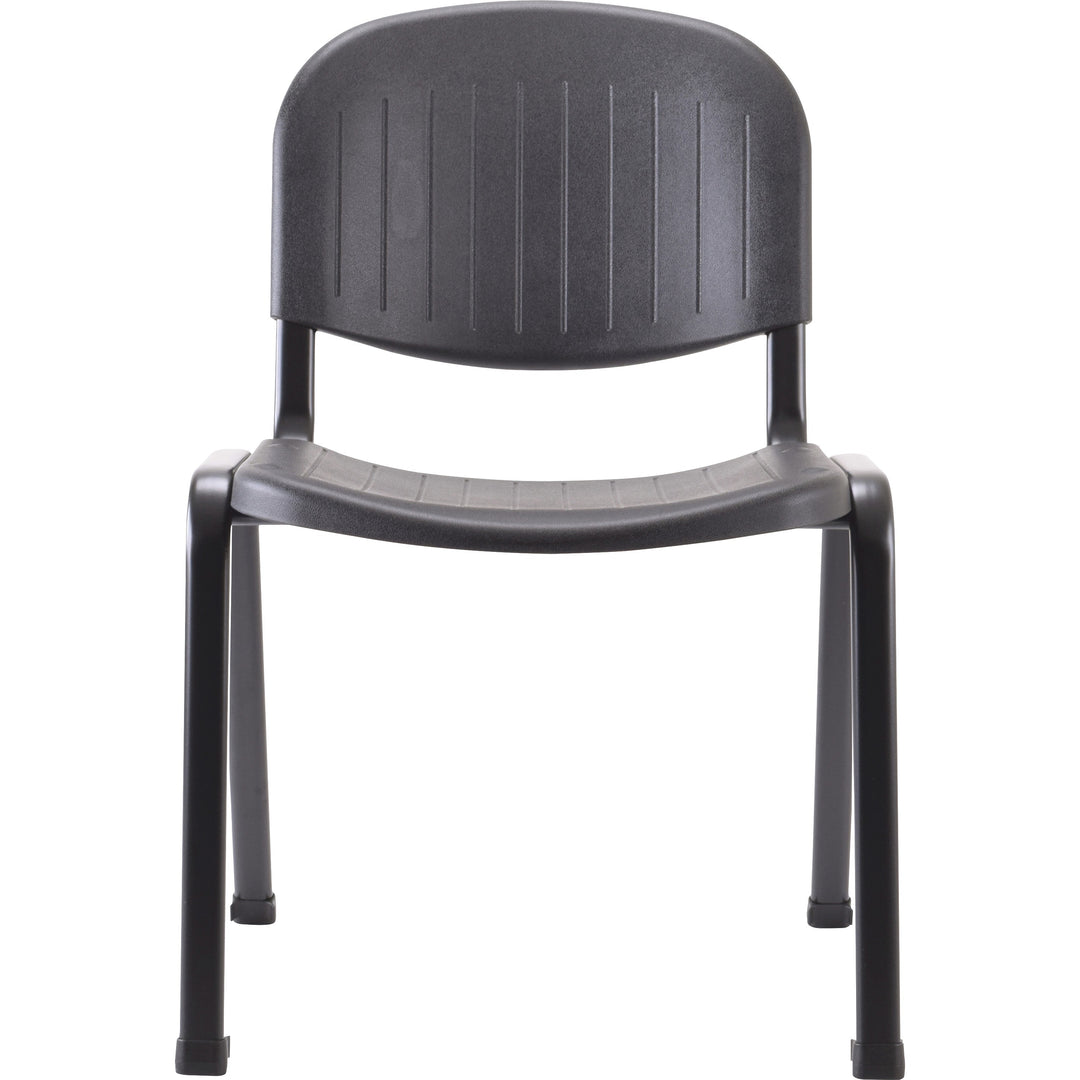 Image of Lorell Stack Chair,Poly/Metal,21-5/8"x23-1/4"x31-7/8",4/CT,BK