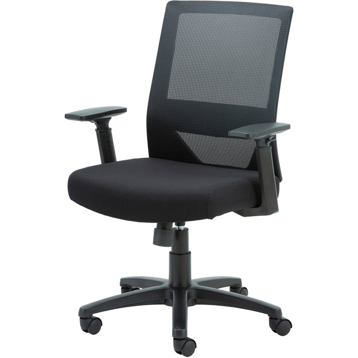 Image of Lorell Mid-Back Task Chair,Mesh,27-1/8"x26-1/2"x39",Black