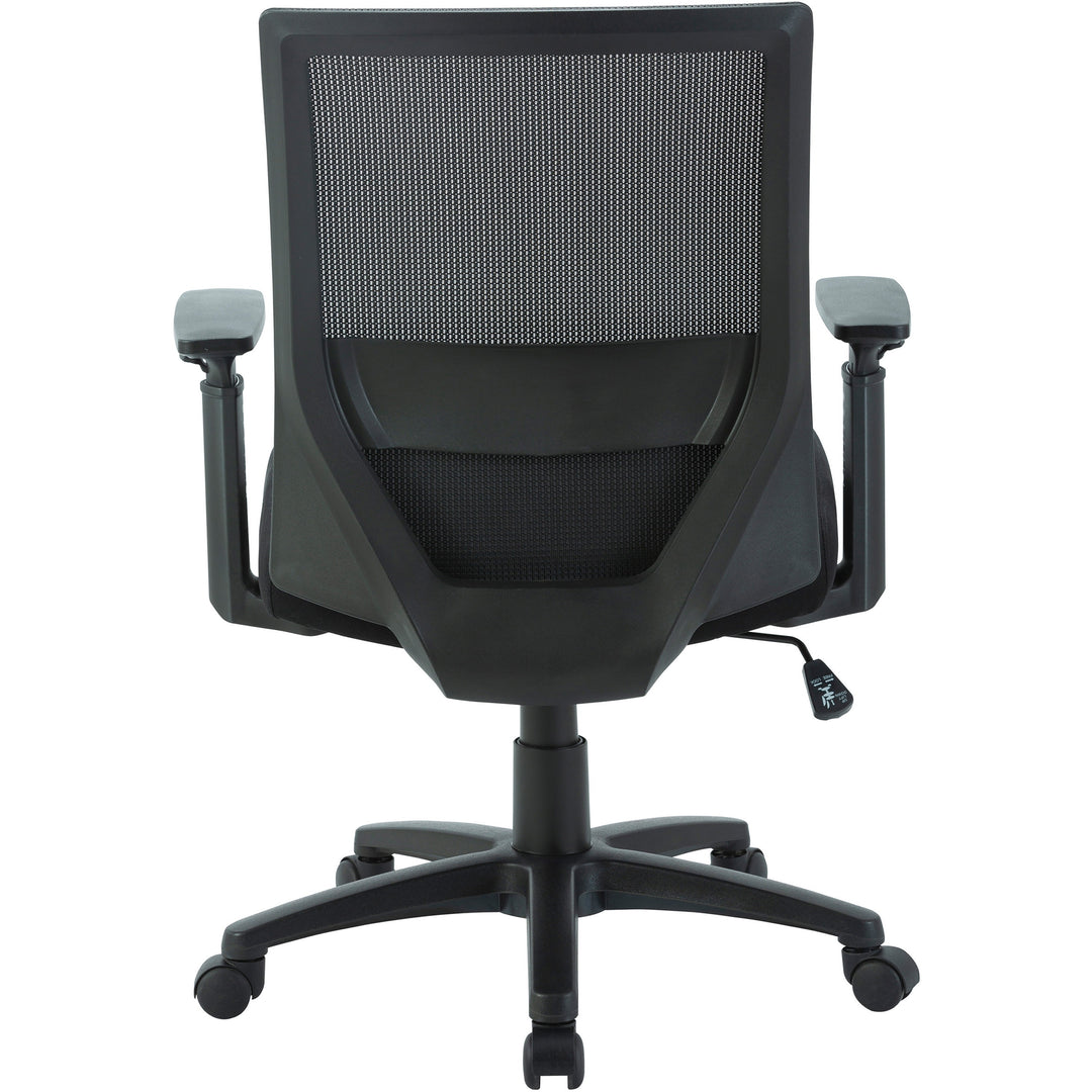 Image of Lorell Mid-Back Task Chair,Mesh,27-1/8"x26-1/2"x39",Black