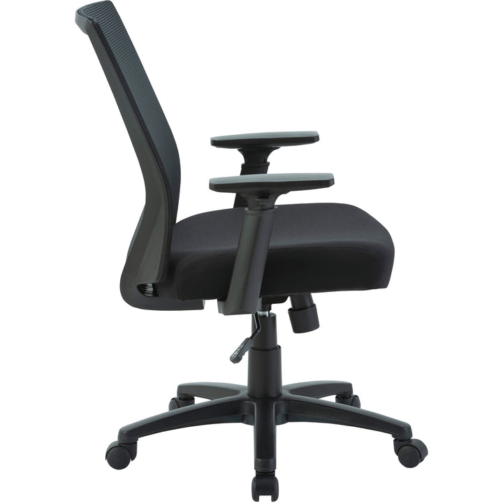 Image of Lorell Mid-Back Task Chair,Mesh,27-1/8"x26-1/2"x39",Black