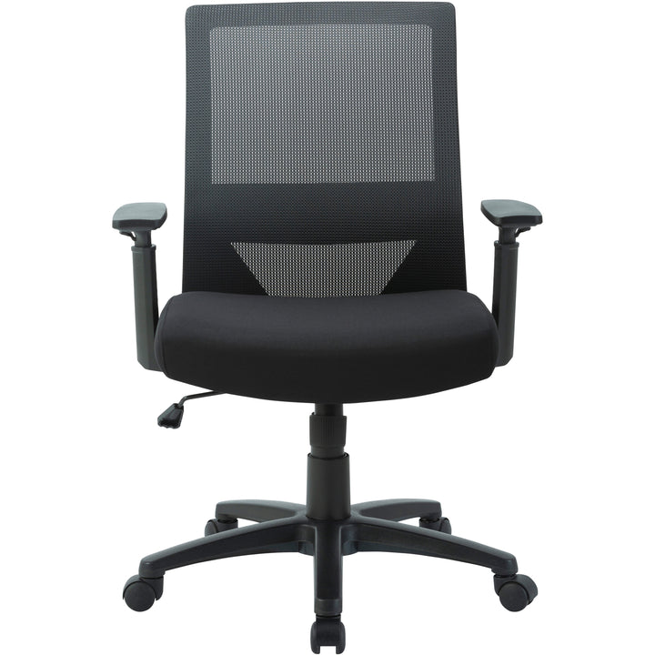 Image of Lorell Mid-Back Task Chair,Mesh,27-1/8"x26-1/2"x39",Black