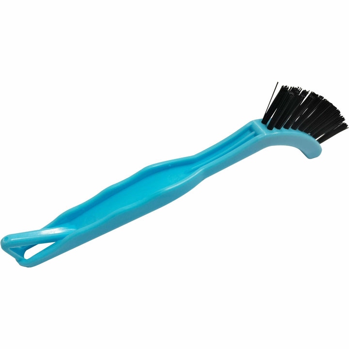 Image of Genuine Joe Scrub Brush,Nylon,f/Grout,Plastic Handle,8"L,24/CT,BK/Blue