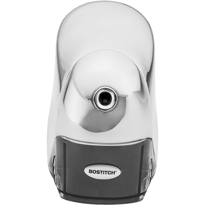 Image of Bostitch® Pencil Sharpener, Electric, Tip Saver, 4"x7-1/2"x5", Chrome