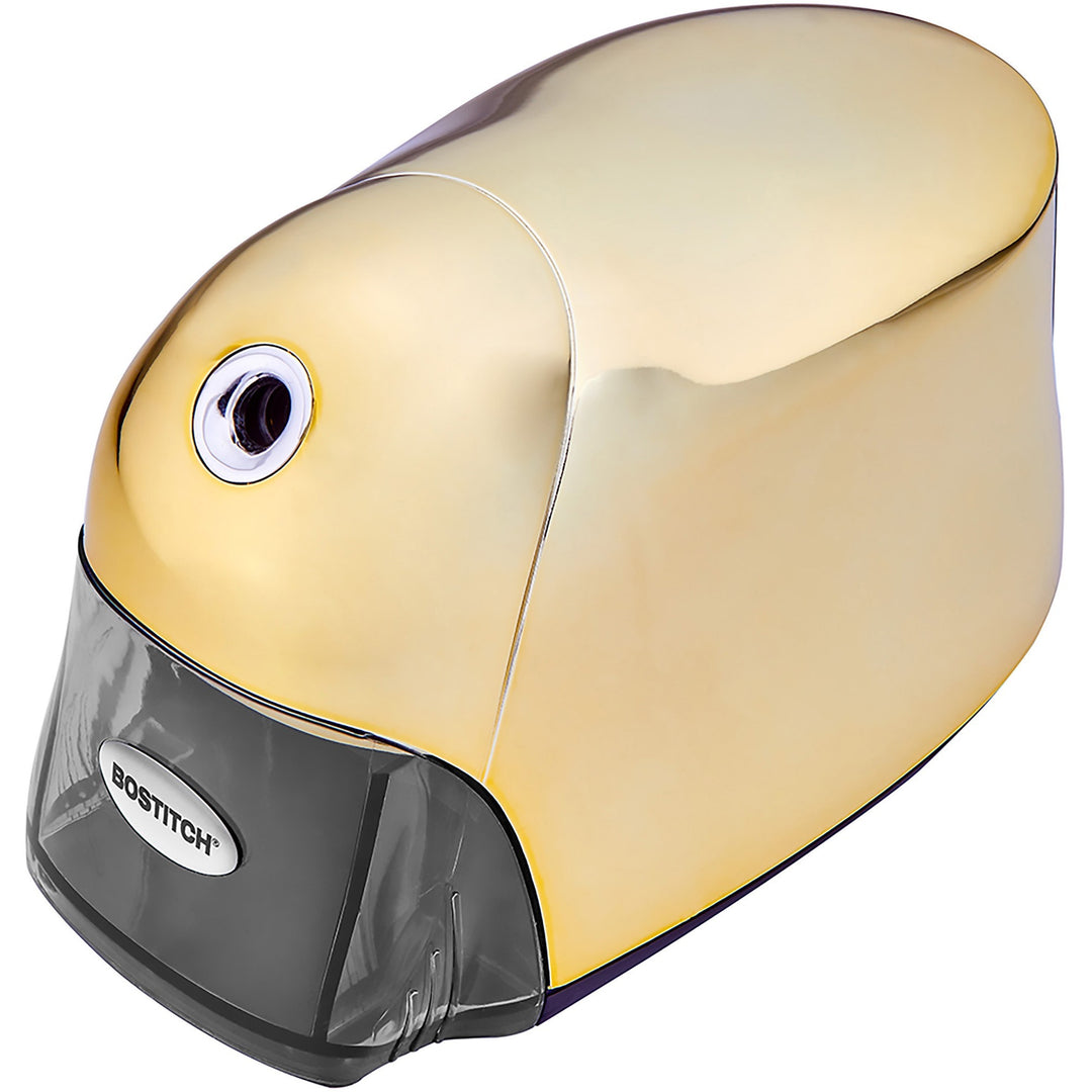 Image of Bostitch® Pencil Sharpener, Electric, Tip Saver, 4"x7-1/2"x5", Gold