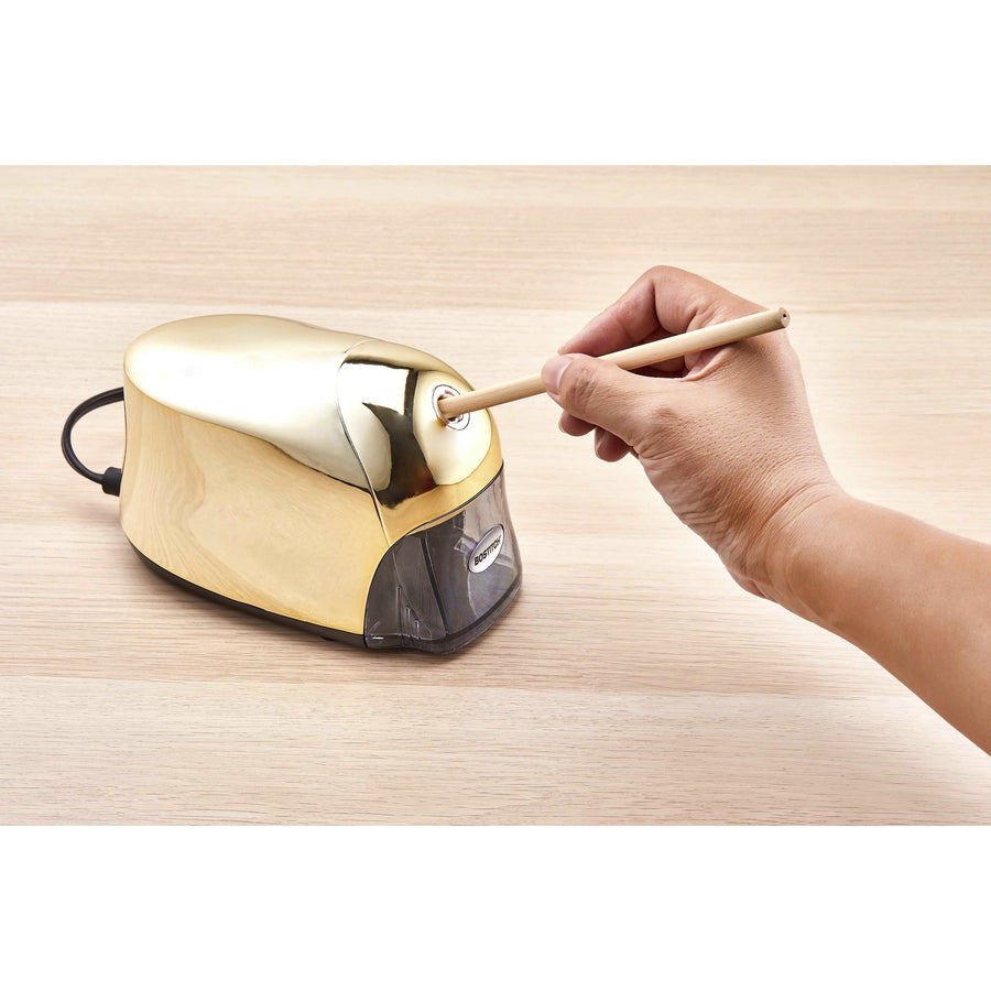Image of Bostitch® Pencil Sharpener, Electric, Tip Saver, 4"x7-1/2"x5", Gold