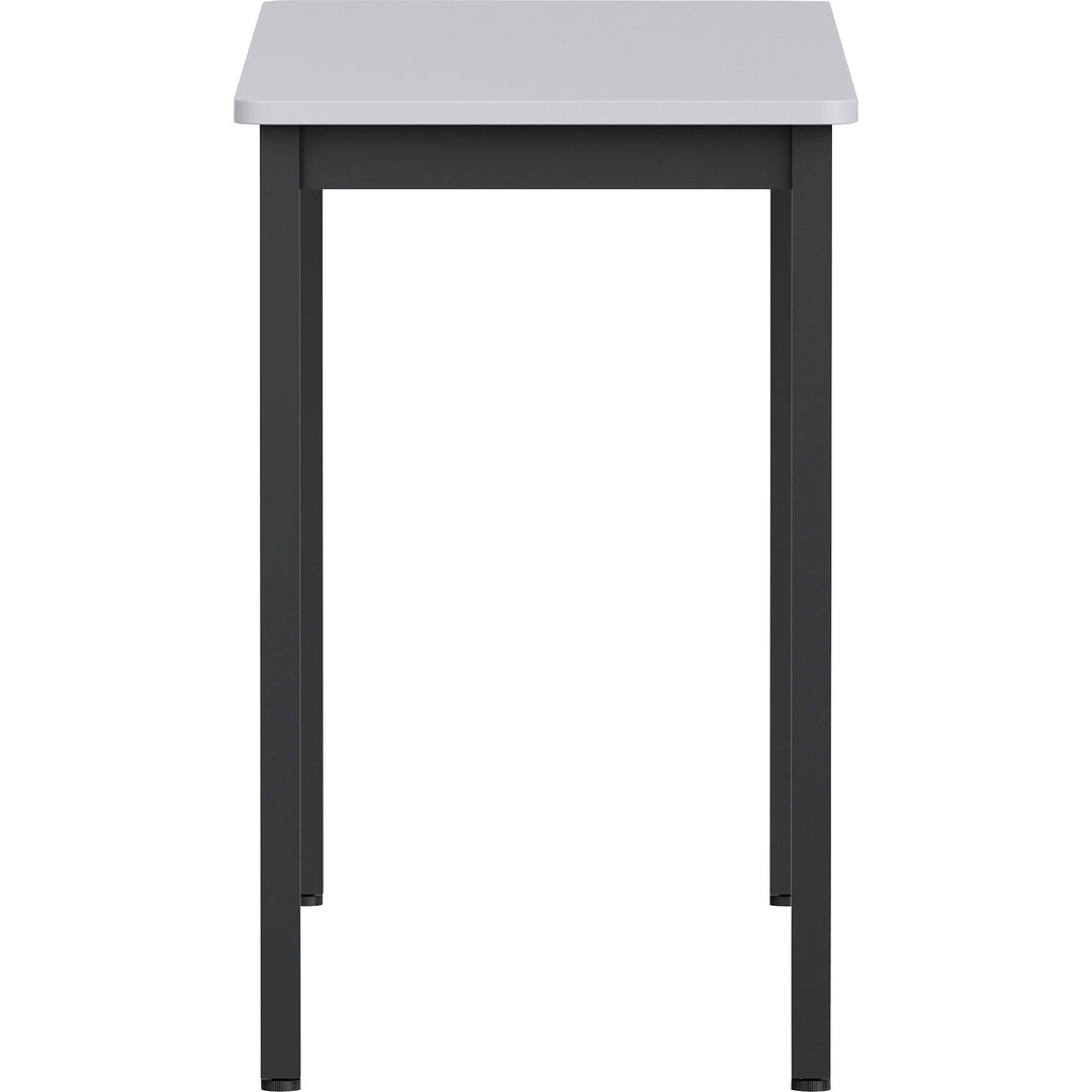 Image of Lorell Utility Table,Melamine/Steel,47.24"x17.72"x29.53",BK/GY
