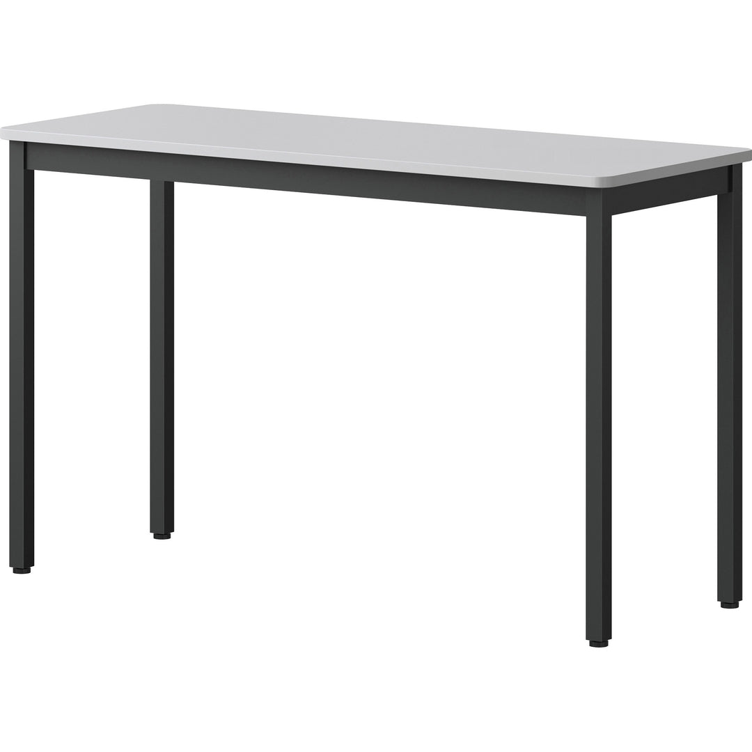 Image of Lorell Utility Table,Melamine/Steel,47.24"x17.72"x29.53",BK/GY