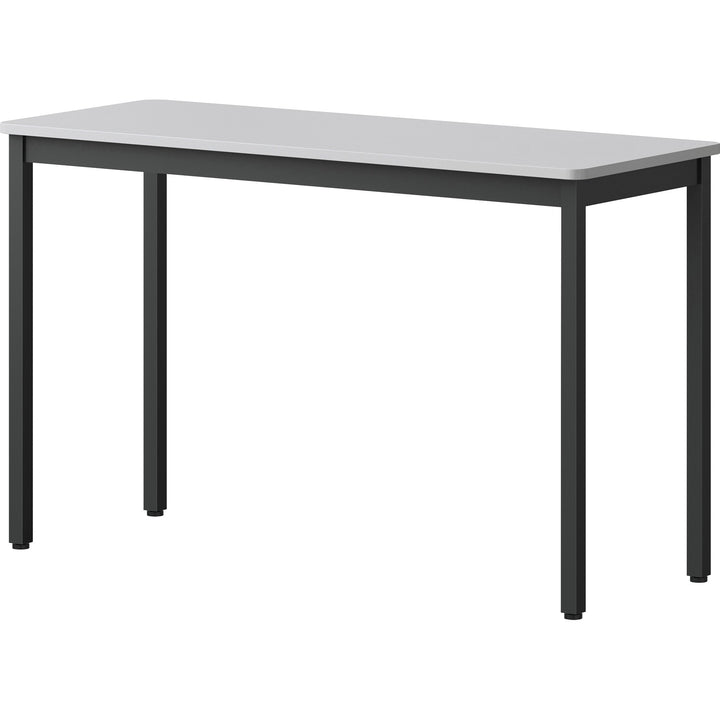 Image of Lorell Utility Table,Melamine/Steel,47.24"x17.72"x29.53",BK/GY
