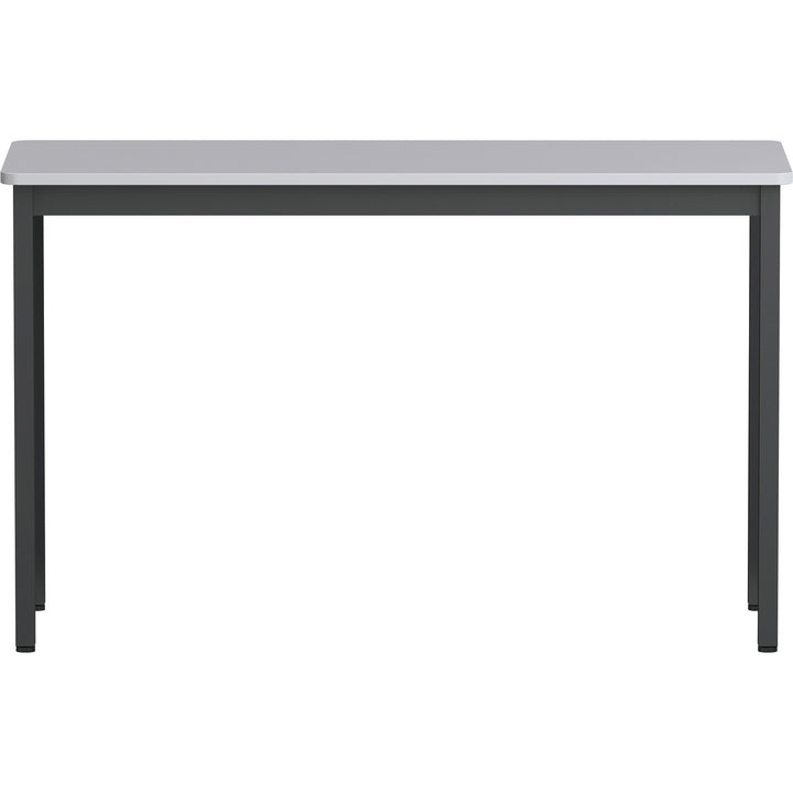 Image of Lorell Utility Table,Melamine/Steel,47.24"x17.72"x29.53",BK/GY