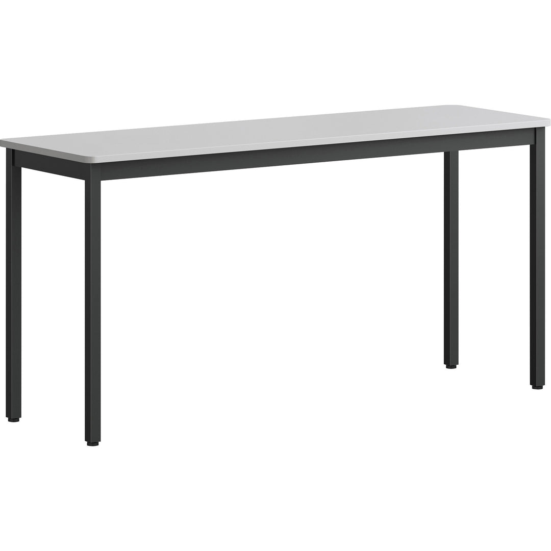 Image of Lorell Utility Table,Melamine/Steel,59.06"x17.72"x29.53",BK/GY