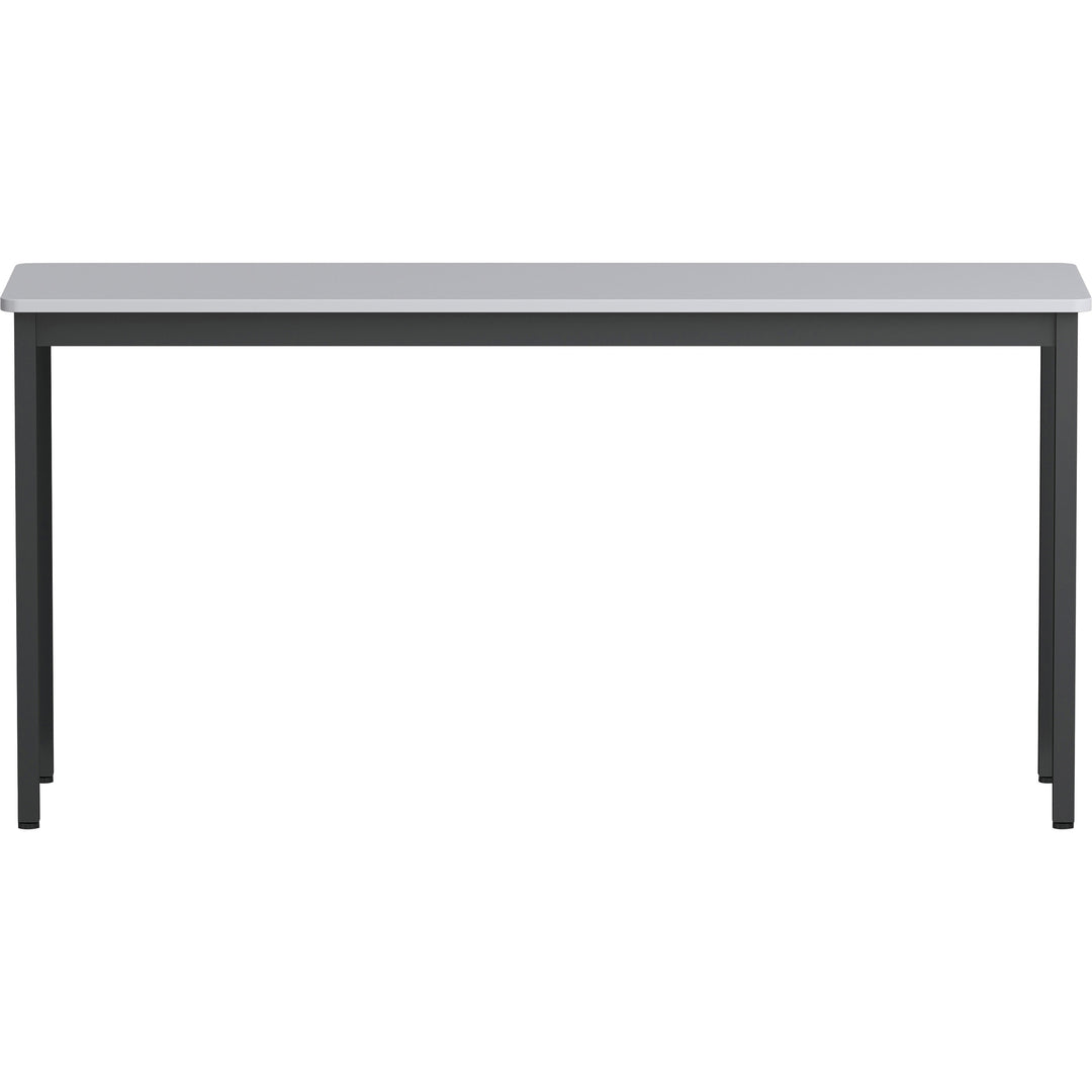 Image of Lorell Utility Table,Melamine/Steel,59.06"x17.72"x29.53",BK/GY