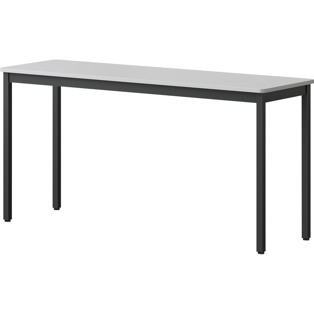 Image of Lorell Utility Table,Melamine/Steel,59.06"x17.72"x29.53",BK/GY