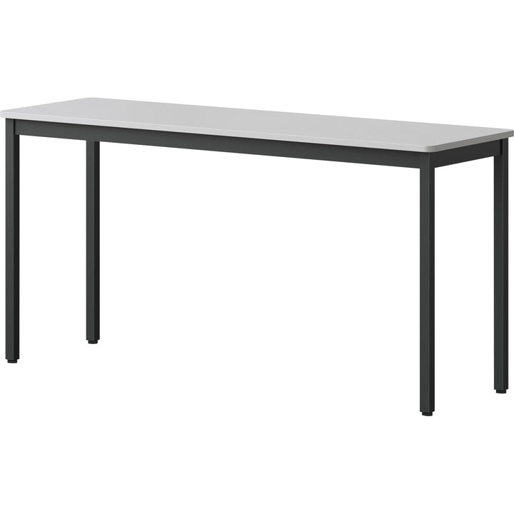 Image of Lorell Utility Table,Melamine/Steel,59.06"x17.72"x29.53",BK/GY