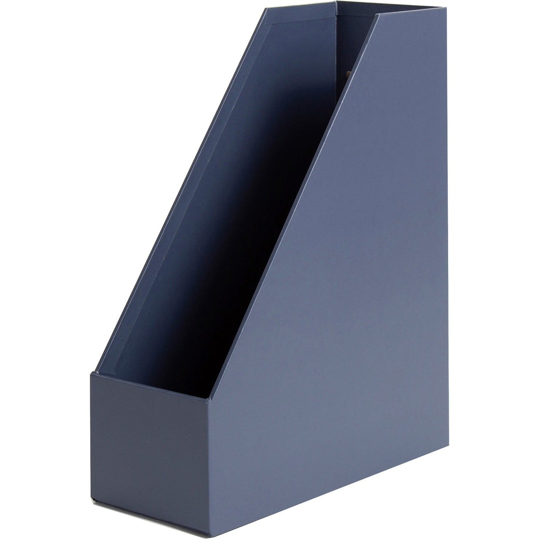 Image of U Brands 3631U0002 4-Piece Desk Organization Set, Desktop, Paper Wrapped, Navy, Chipboard, Paper, 1 Each