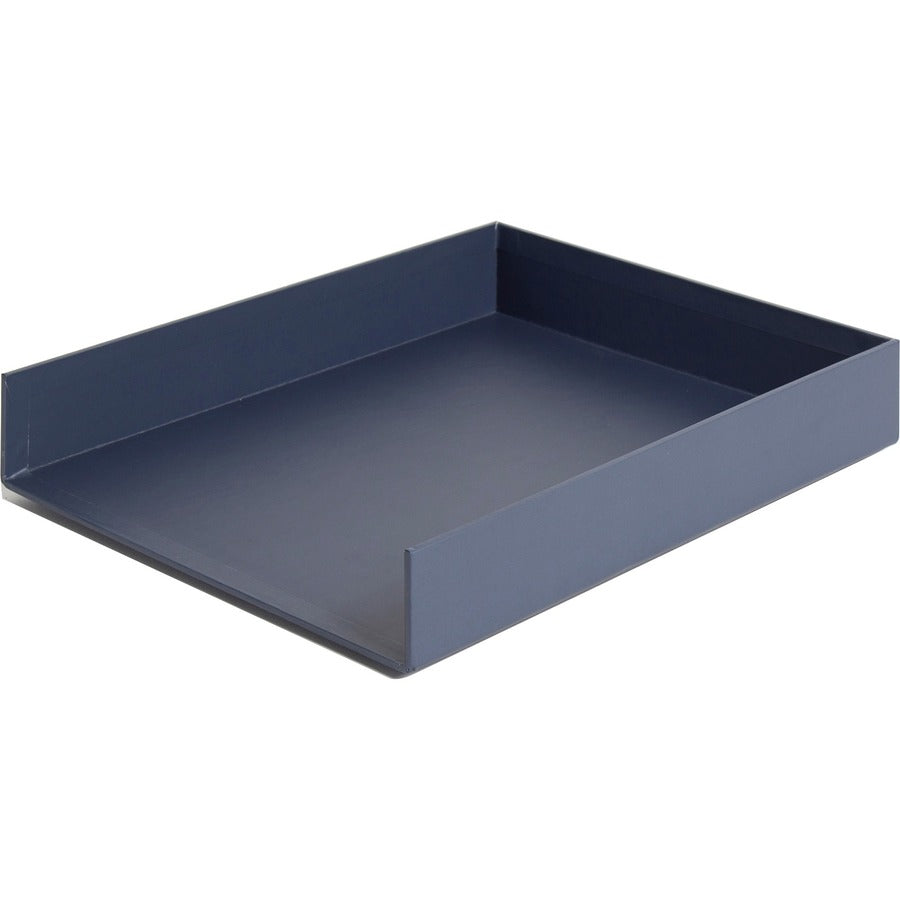 Image of U Brands 3631U0002 4-Piece Desk Organization Set, Desktop, Paper Wrapped, Navy, Chipboard, Paper, 1 Each