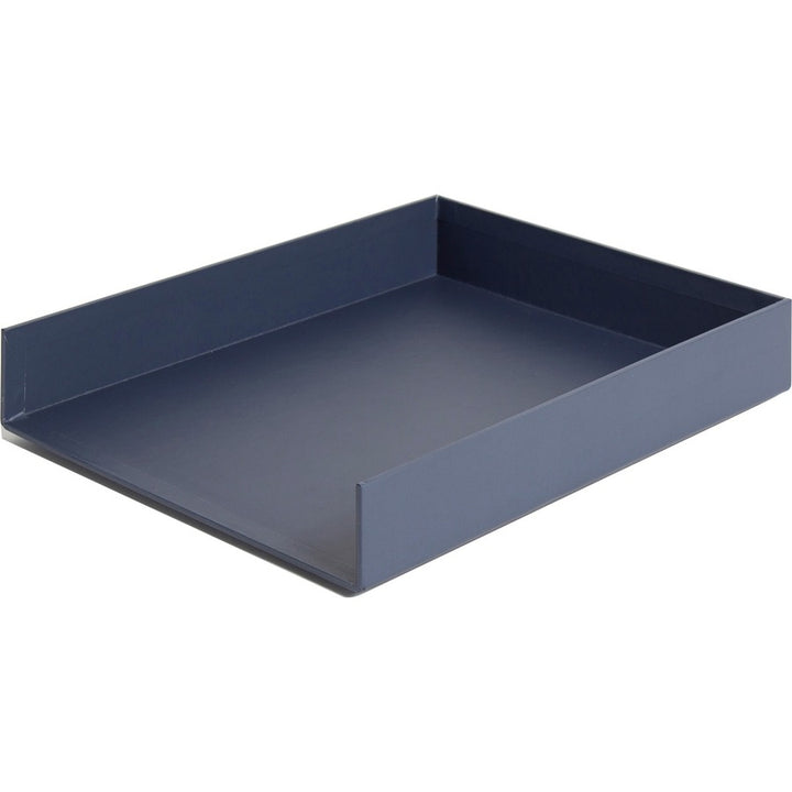Image of U Brands 3631U0002 4-Piece Desk Organization Set, Desktop, Paper Wrapped, Navy, Chipboard, Paper, 1 Each
