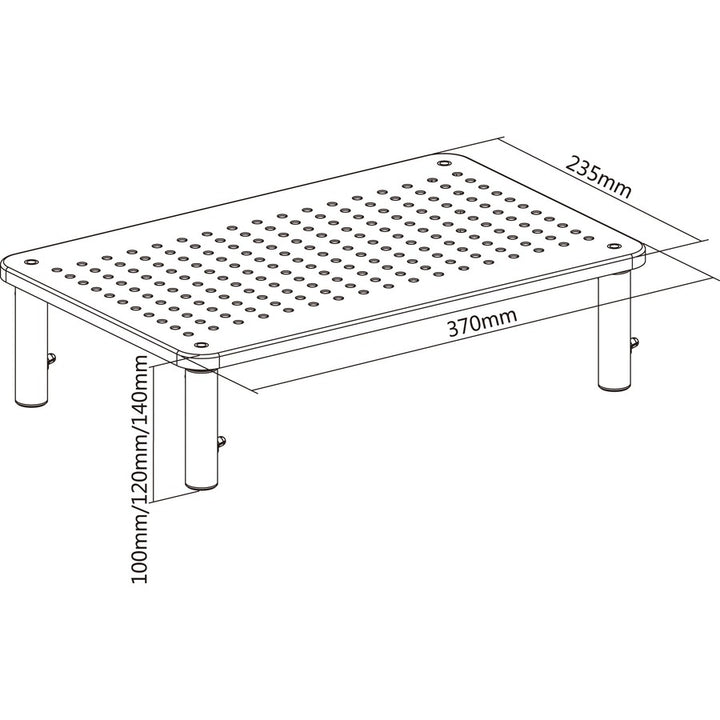 Image of Lorell Device Stand,f/Laptop,Hght-Adj,9-1/4"x14-1/2"x5-1/2",BK