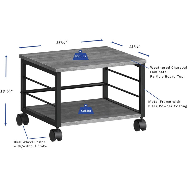 Image of Lorell Machine Stand,Mobile,150 lb Cap,18-3/4"x15-3/4"x13-1/4",CL