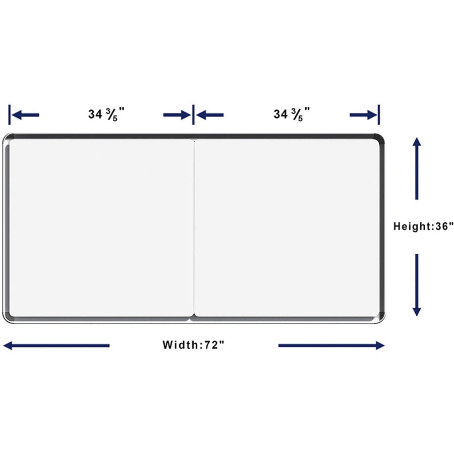 Image of Lorell 18322 Mounting Frame for Whiteboard, Silver, Aluminum, 1 Each