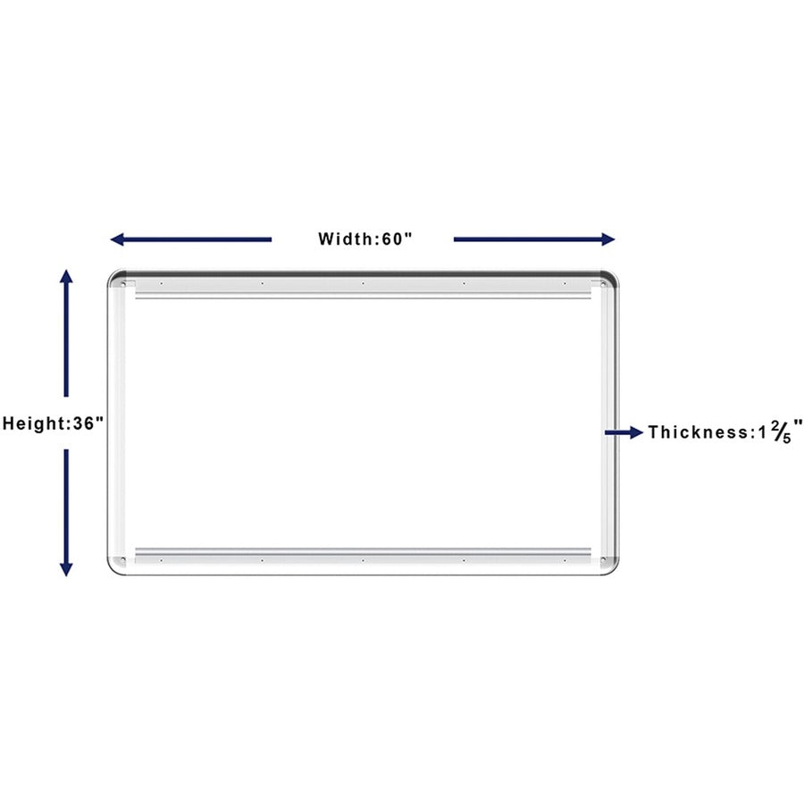 Image of Lorell 18322 Mounting Frame for Whiteboard, Silver, Aluminum, 1 Each